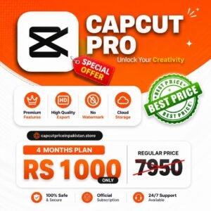 capcut pro price 4 months in pakistan ad